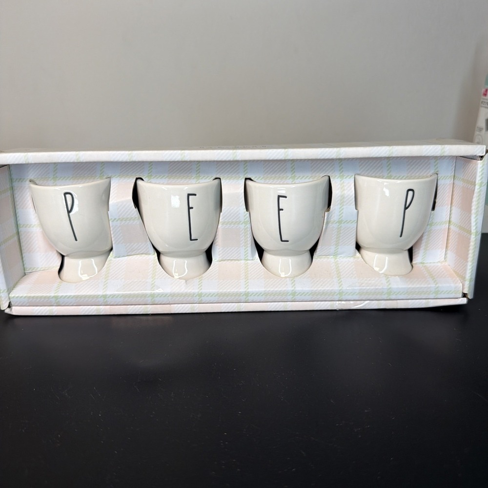 New‎ Easter Rae Dunn 🐣 Egg Holder Cups (4) PEEP Decor Party Holiday